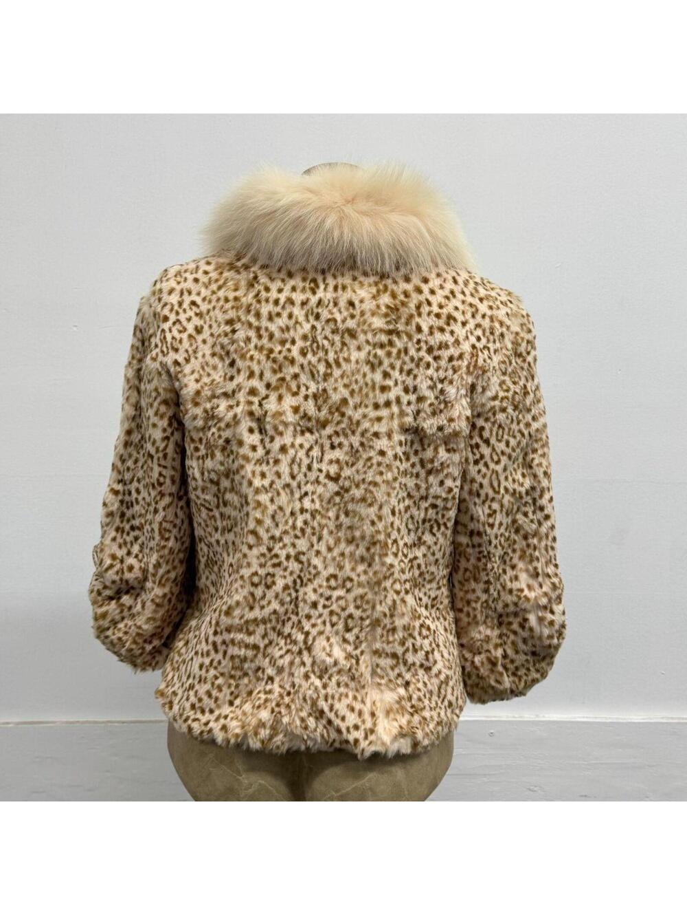 Vintage Y2K Pastel Rabbit & Fox Fur Jacket - Picture 5 of 8
